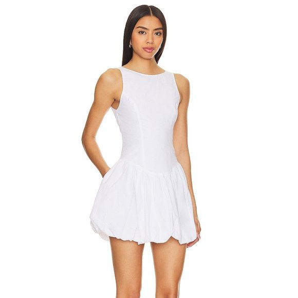 NEW NIA Tamara Dress MINI WHITE REVOLVE SLEEVELESS